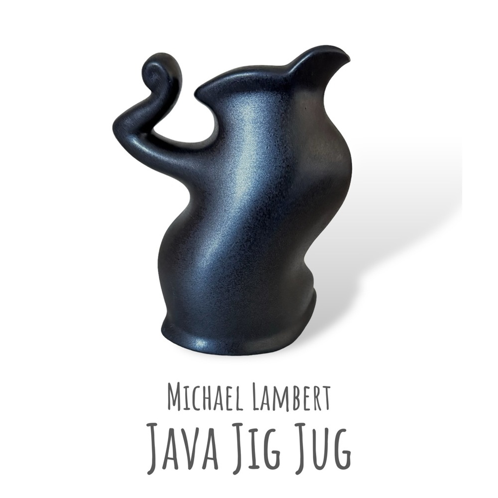 vintage 80s Michael Lambert Java Jig Jug ceramic